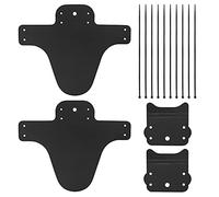 DOETYD Confezione da 2 parafanghi per mountain bike, compatibili con parafanghi per bicicletta da 66 cm, 69,8 cm, 73,7 cm, spessi e ampi, parafango anteriore e posteriore, parafango MTB, telaio, nero