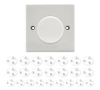 DOETYD Confezione da 24 coperture per prese del Regno Unito, coperture per prese di sicurezza per bambini per proteggere neonati e bambini dalle scosse elettriche, facili da inserire, adatte per casa