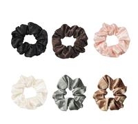 DOETYD Confezione da 6 elastici per capelli in seta, accessori per capelli da donna, più morbidi della seta, elastici per coda di cavallo, elastici per capelli per ragazze, spessi e sottili