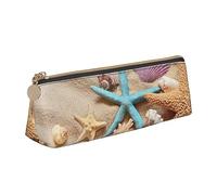 DOFFO Astuccio carino con stampa di conchiglie marine astuccio estetico astuccio speciale astuccio piccolo astuccio per matite durevole astuccio con cerniera per donne ufficio lavoro e studio, bianco,