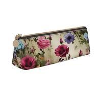 DOFFO Astuccio carino con stampa di fiori selvatici con giardino fiorito, astuccio estetico, astuccio speciale per penne, astuccio per matite resistente, astuccio con cerniera, per donne, ufficio,