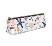DOFFO Astuccio carino con stampa floreale rosa schiacciato astuccio estetico astuccio speciale astuccio piccolo astuccio per matite durevole astuccio con cerniera per donne ufficio lavoro e studio,