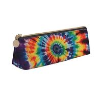 DOFFO Astuccio carino con stampa hippies tie dye astuccio estetico astuccio speciale portapenne piccolo astuccio durevole astuccio con cerniera per donne ufficio lavoro e studio, bianco, Taglia unica
