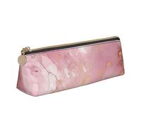 DOFFO Astuccio carino con stampa in marmo rosa astuccio estetico astuccio speciale portapenne piccolo astuccio durevole astuccio con cerniera per donne ufficio lavoro e studio, bianco, Taglia unica