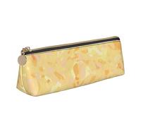 DOFFO Astuccio carino con stampa irregolare rosa astuccio estetico astuccio speciale portapenne piccolo astuccio durevole astuccio con cerniera per donne ufficio lavoro e studio, Giallo Irregolare,