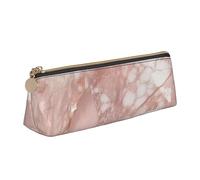 DOFFO Astuccio per matite estetico con sfondo in marmo oro rosa stampato carino astuccio per penne speciale piccolo astuccio per matite durevole astuccio con cerniera per donne ufficio lavoro e