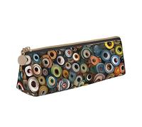 DOFFO Astuccio per matite estetico con stampa con palline di occhio astuccio, astuccio speciale per penne, astuccio per matite resistente, astuccio con cerniera, per donne, ufficio, lavoro e studio,