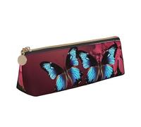 DOFFO Bella farfalla stampato carino astuccio estetico matita sacchetto speciale penna caso piccolo astuccio matita durevole astuccio cerniera astuccio per le donne ufficio lavoro e studio, bianco,