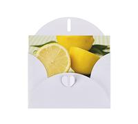 DOFFO Biglietti di auguri stampati giallo limone carta perlescente biglietto di Natale biglietto di nozze divertente biglietto di compleanno biglietti vuoti e buste Thinking Of You Biglietti di