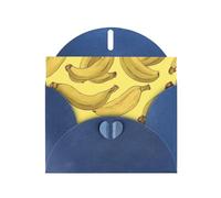 DOFFO Biglietto di auguri stampato con motivo a banana, carta perlescente, biglietto di Natale, biglietto di nozze, biglietto di compleanno, biglietti vuoti e buste pensando a te, inviti di compleanno