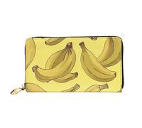 DOFFO Border Collie Modello Stampa Portafoglio In Pelle Per Le Donne Della Borsa Della Moneta Del Raccoglitore Sottile Zip Del Telefono Della Borsa, Motivo a banana., Taglia unica
