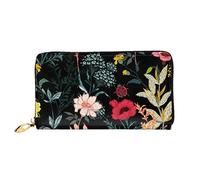 DOFFO Candy Canes Stampa Portafoglio In Pelle Per Le Donne Della Borsa Della Moneta Della Cassa Del Raccoglitore Sottile Zip Del Telefono, Colorato Boho Floreale, Taglia unica