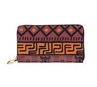 DOFFO Candy Canes Stampa Portafoglio In Pelle Per Le Donne Della Borsa Della Moneta Della Cassa Del Raccoglitore Sottile Zip Del Telefono, Panno di fango africano tribale, Taglia unica