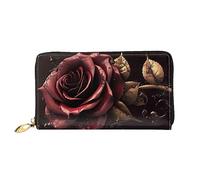 DOFFO Carino Corgi Stampa Portafoglio In Pelle Per Le Donne Borsa Della Moneta Sottile Zip Telefono Cambiamento Della Borsa Frizione Titolare di, Rosa Gotica, Taglia unica