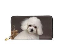 DOFFO Carino Corgi Stampa Portafoglio In Pelle Per Le Donne Borsa Della Moneta Sottile Zip Telefono Cambiamento Della Borsa Frizione Titolare di, Barboncino francese, Taglia unica