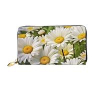DOFFO Cascate del Niagara Stampa Portafoglio In Pelle Per Le Donne Borsa Della Moneta Sottile Zip Telefono Cambiamento Della Borsa Frizione Titolare Della, Fiori Floreali Margherite, Taglia unica