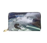 DOFFO Cascate del Niagara Stampa Portafoglio In Pelle Per Le Donne Borsa Della Moneta Sottile Zip Telefono Cambiamento Della Borsa Frizione Titolare Della, Cascate del Niagara, Taglia unica