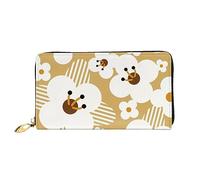 DOFFO Colorato Irregolare Check Pattern Stampa Portafoglio In Pelle Per Le Donne Della Borsa Della Moneta Del Raccoglitore Sottile Zip Telefono Cambiamento Della Borsa, Fiore di dimensioni car, Taglia