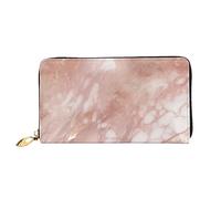 DOFFO Hawaii Fiore Stampa Portafoglio In Pelle Per Le Donne Della Borsa Della Moneta Della Cassa Del Raccoglitore Sottile Zip Del Telef, Sfondo Marmo Oro Rosa, Taglia unica