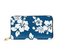 DOFFO Hawaii Fiore Stampa Portafoglio In Pelle Per Le Donne Della Borsa Della Moneta Della Cassa Del Raccoglitore Sottile Zip Del Telef, Fiore Hawaii, Taglia unica