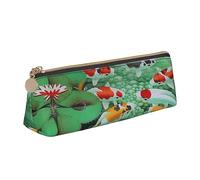 DOFFO Hd giapponese carpa rossa pesce stampato carino astuccio estetico astuccio speciale portapenne piccolo astuccio durevole astuccio portamatite cerniera per donne ufficio lavoro e studio, bianco,
