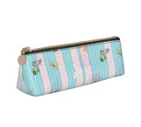 DOFFO Motivo floreale rosa stampato carino astuccio estetico astuccio speciale portapenne piccolo astuccio durevole astuccio con cerniera per donne ufficio lavoro e studio, Motivo a linee floreali,