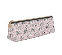 DOFFO Motivo floreale rosa stampato carino astuccio estetico astuccio speciale portapenne piccolo astuccio durevole astuccio con cerniera per donne ufficio lavoro e studio, Motivo Floreale Rosa,
