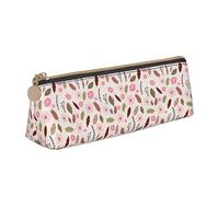 DOFFO Motivo floreale rosa stampato carino astuccio estetico astuccio speciale portapenne piccolo astuccio durevole astuccio con cerniera per donne ufficio lavoro e studio, Motivo Floreale Piccolo