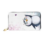 DOFFO Orientale Pavone Sul Fiore Albero Stampa Portafoglio In Pelle Per Le Donne Borsa Della Moneta Sottile Zip Telefono Cambiamento Della Borsa Frizione Titolare Della Carta, I Love Penguins, Taglia