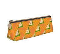DOFFO Piccolo motivo giallo limone stampato carino astuccio estetico astuccio speciale portapenne piccolo astuccio per matite durevole astuccio con cerniera per donne ufficio lavoro e studio, Motivo