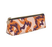 DOFFO Piccolo motivo giallo limone stampato carino astuccio estetico astuccio speciale portapenne piccolo astuccio per matite durevole astuccio con cerniera per donne ufficio lavoro e studio, Rosa