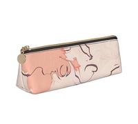 DOFFO Splendido astuccio con stampa a bolle rosa carino astuccio estetico astuccio speciale astuccio piccolo astuccio per matite durevole astuccio con cerniera per donne ufficio lavoro e studio,