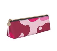 DOFFO Splendido astuccio con stampa a bolle rosa carino astuccio estetico astuccio speciale astuccio piccolo astuccio per matite durevole astuccio con cerniera per donne ufficio lavoro e studio,