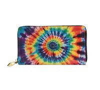DOFFO Tie Dye Hippies Stampa Portafoglio In Pelle Per Le Donne Borsa Della Moneta Sottile Zip Telefono Cambiamento Della Borsa Frizione Titolare Della, Tie Dye Hippies, Taglia unica