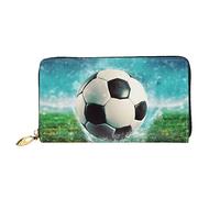 DOFFO Tie Dye Hippies Stampa Portafoglio In Pelle Per Le Donne Borsa Della Moneta Sottile Zip Telefono Cambiamento Della Borsa Frizione Titolare Della, Sfondo Di Pallone, Taglia unica
