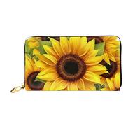 DOFFO Tie Dye Hippies Stampa Portafoglio In Pelle Per Le Donne Borsa Della Moneta Sottile Zip Telefono Cambiamento Della Borsa Frizione Titolare Della, Girasole, Taglia unica