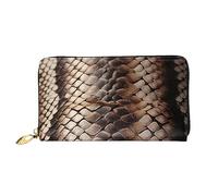 DOFFO Verde Mare Blu Alghe Stampa Portafoglio In Pelle Per Le Donne Della Borsa Della Moneta Della Cassa Del Raccoglitore Sottile Zip Del Telefono, Pelle di serpente classica., Taglia unica