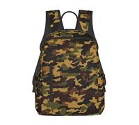 DOFFO Zaino da viaggio con stampa mimetica, borsa casual per libri zaino leggero per laptop zaini da trekking per donne uomini, motivo mimetico, taglia unica, Motivo mimetico, One Size