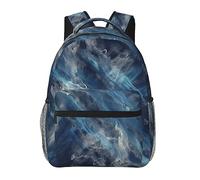 DOFFO Zaino da viaggio stampato blu astratto,Zaino da viaggio per laptop casual leggero Zaini da trekking carini per donne uomini, nero, taglia unica, Nero, One Size