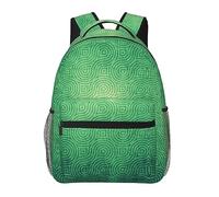 DOFFO Zaino da viaggio stampato con texture curva verde, zaino leggero casual per laptop zaino carino da trekking borsa per donne uomini, nero, taglia unica, Nero, One Size