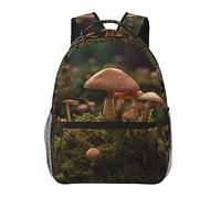 DOFFO Zaino da viaggio stampato fungo selvatico, zaino da viaggio per laptop casual leggero Zaini da trekking carini per donne uomini, nero, taglia unica, Nero, One Size