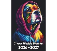 Dog 2 Year Weekly Planner: 104 Week Sunday to Saturday Calendar | Gift For People Who Love Puppies, Pet Lovers | Ideal for Professionals, Students, and Busy Individuals | 6 x 9 Inches | v1