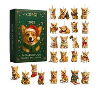 Dog Advent Calendars 2025, 24 Day Christmas Countdown Advent Calendars 2025 with 2D Acrylic Dog Ornaments for Kids Adults