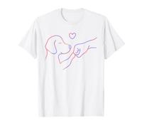 Dog And Human Fist Bump Tie Dye Paw Dad Mom Funny Dog Lovers Maglietta