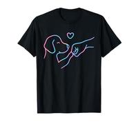 Dog And Human Fist Bump Tie Dye Paw Dad Mom Funny Dog Lovers Maglietta