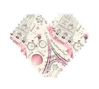 Dog and Paris Towe Stampa Art Mattoni Puzzle a forma di cuore Blocchi da costruzione fai da te Set 3D Puzzle Decorazione per la Casa 82 Pezzi