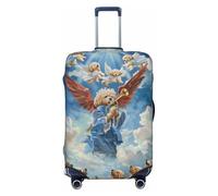 Dog Angel Ascension - Copertura elastica per valigie da viaggio, 45-81 cm, Nero, X-Large