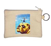 Dog Art Fancy Portachiavi Portamonete Beige
