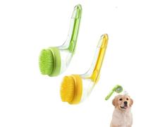 Dog Bath Brush, 2 pcs Pet Washing Brush, Grooming Slicker Scrubber, Gentle Detangling, Dandruff Flea Removal, Ideal for Puppies Kittens