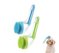 Dog Bath Brush, 2 pcs Pet Washing Brush, Grooming Slicker Scrubber, Gentle Detangling, Dandruff Flea Removal, Ideal for Puppies Kittens
